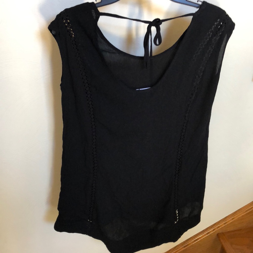 Linen top BLACK - Picture 3 of 4